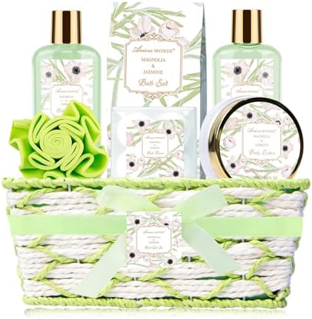 Spa Gifts for Women, Bath and Body Gift Set Magnolia Jasmine Spa Gift Set by Ariosemonde
