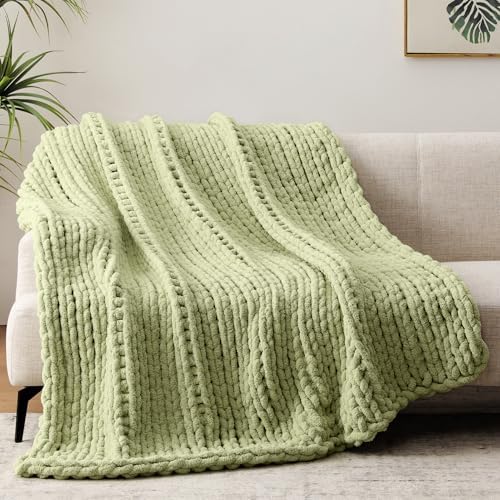 Negwoo Chunky Knit Throw Blanket, Knitted Throw Chenille Yarn, 50"*60" - Image 5