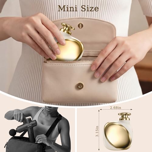 PocketForce Mini Massage Gun, 75% Smaller for Travel, 3-Speed, 3 Heads | Palm-Sized, Super Quiet, Office & Post-Workout Relaxation, Mini Travel Essentials, Gift for Men & Women - Image 6