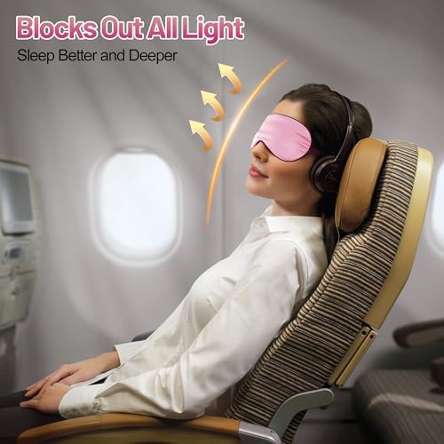 Silk Sleep Mask, Blackout Eye Mask for Sleeping with Adjustable Strap - Image 7