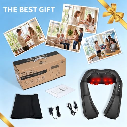 iKristin Neck Massager with Heat, Shiatsu Massager Deep Tissue 3D Kneading - Image 6