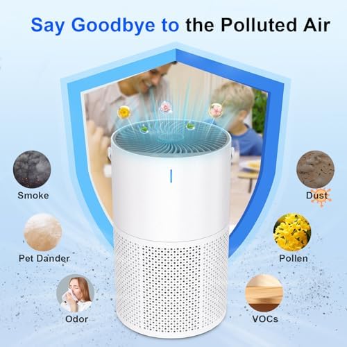 Air Purifiers for Home Large Room up to 1095 Ft², H13 True HEPA Filter Air Purifier for Bedroom with Quiet Sleep Mode & Timer, Air Cleaner for Pets Hair, Smoke, Odor, Dust - Image 2