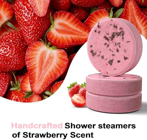 SWCANDY Strawberry Shower Steamers 8 Pack, Home Spa Self Care - Image 2