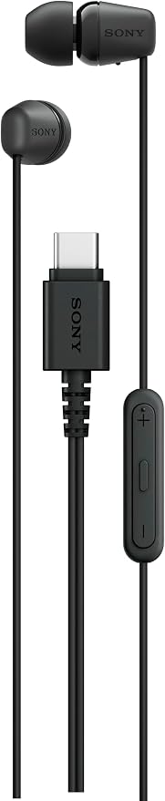 Sony IER-EX15C USB-C Plug, Wired in-Ear Headphones with Mic, Black | For iPhone and Android Phones, Built-in Multi-Function Button, Volume and Mic Control, Supports USB Audio Class 1.0 Devices by Unknown