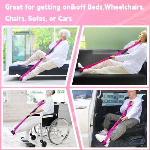 36 Inch Leg Lifter, Rigid Leg Lifter Strap with Handgrips & Foot Loop, Leg Lifter After Hip Replacement &Knee Surgery Recovery Aids Kit, Leg Lifters Getting Legs in and Out of Bed,Car,Wheelchair - Image 2