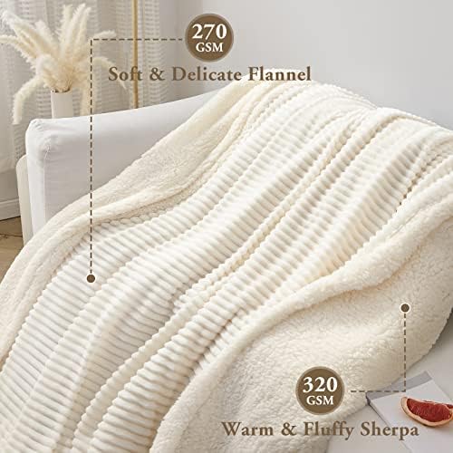 LBRO2M Sherpa Fleece Bed Blanket Super Soft Plush Warm Throw King 90"X104" - Image 3