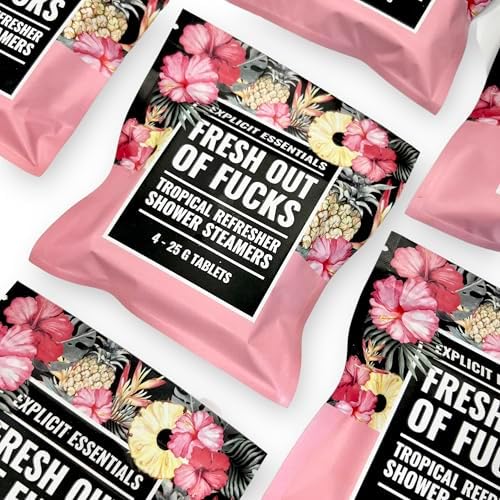 Explicit Essentials Fresh Outta F’s Shower Steamers | Tropical Hibiscus Aromatherapy Shower Steamer for Relaxation & Stress Relief | Spa Shower Tablet Gift for Self-Care, Birthdays & Holiday - Image 6
