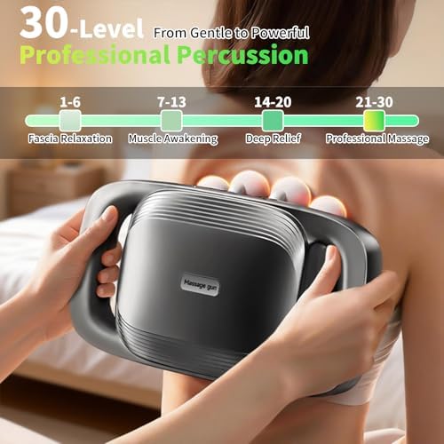 16 Head Massage Gun Deep Tissue, Gift for Husband 2026 Upgrade 48KG Force, 3 Modes & 30 Intensities, Quiet Portable with Dual Safety Protection for Neck Back Legs Waist Pain Relief - Image 4