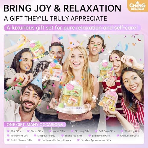 35 Pcs Spa Party Supplies for 5 – Spa Gifts for Women, Girls & Kids | Spa Set with Eye & Face Masks, Lip Balm, Hand Cream, Bath Bombs, Towels & Gift Bags | Spa Kit for Birthdays, Sleepovers, Spa Days - Image 4