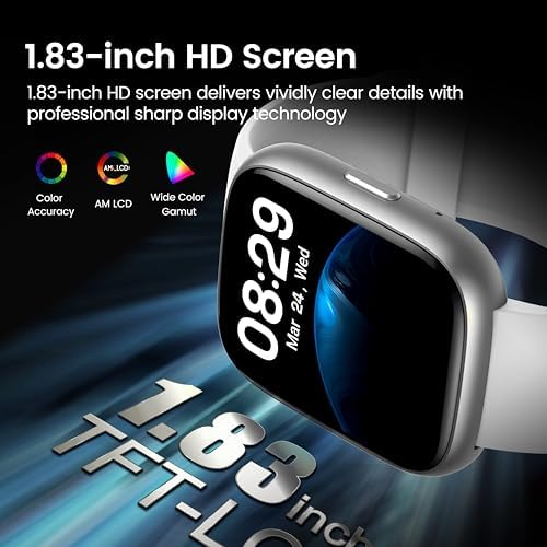 Smart Watch with Alexa Built-in, 1.83" HD Bluetooth Calling Fitness Tracker - Image 2