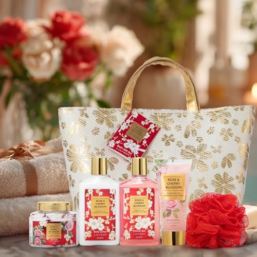 Spa Gifts, Birthday Gifts - 6Pcs Rose Bath and Body Spa Gift Sets for Women - Image 4