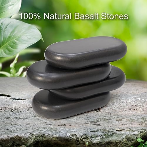 Master Massage Extra Large Flat Ovular Basalt Massage Stones – 4-Piece Set (4.5" x 3" x 1.1") for Professional Therapy and Relaxation - Image 6