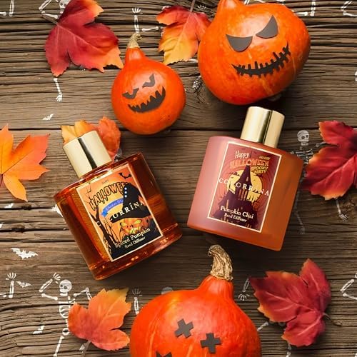 COCORRÍNA Reed Diffuser - Spiced Pumpkin 6.7 fl oz Scented Diffuser with 8 Sticks Home Fragrance Bathroom Shelf Decor (Halloween Collection) - Image 6