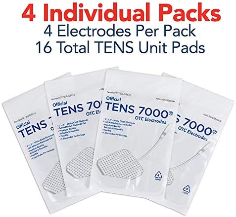 TENS 7000 Official TENS Unit Electrode Pads, 16 Pack - Premium Quality OTC TENS Pads, 2" X 2" - Compatible with Most TENS Machines, Replacement Electrodes Value Pack - Image 3