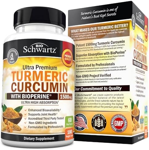 Turmeric Curcumin with Black Pepper Extract 1500mg - 180 Capsules - Image 5