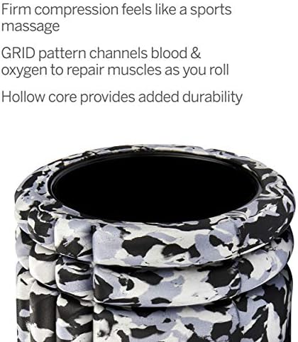 TRIGGERPOINT Performance Therapy Grid Foam Roller for Exercise, Deep Tissue Massage and Muscle Recovery, Original (13-Inch), Grey Camo - Image 4