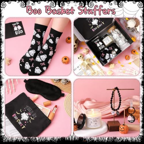 9 Pcs Boo Basket Stuffers for Women Black Halloween Spooky Gift Box - Image 4