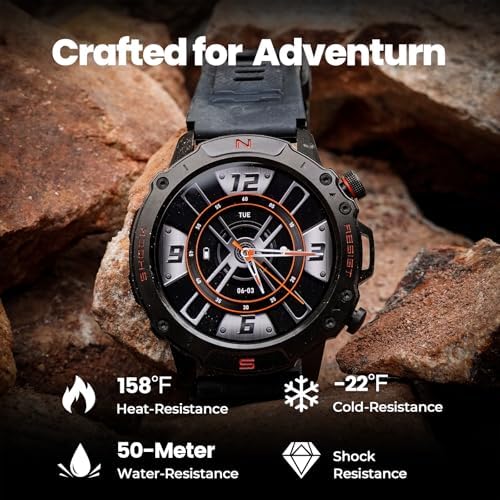 Outdoor Smart Watch for Men, 1.43" AMOLED,5ATM Waterproof,170+ Sports Modes - Image 2