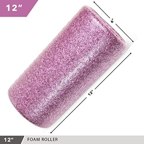 High Density Muscle Foam Rollers by Day 1 Fitness - Sports Massage Rollers for Stretching, Physical Therapy, Deep Tissue, Myofascial Release - Ideal for Exercise and Pain Relief – Solid Purple, 12” - Image 3