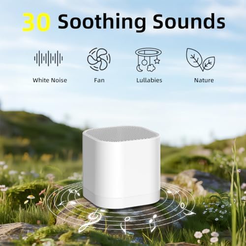 SleeZOO Portable Sound Machine for Sleep Mini White Noise Machine for Baby Kids Adults with 30 Soothing Sounds 4 Timers 32 Volume Levels Memory Function Sleep Machine for Travel Camping Home Office - Image 4
