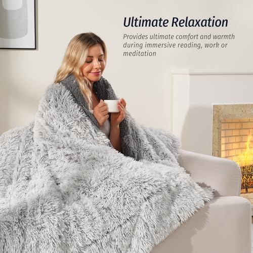 Wemore Weighted Blanket for Adult 60x80 15lbs Soft Long Plush Backprint - Image 3