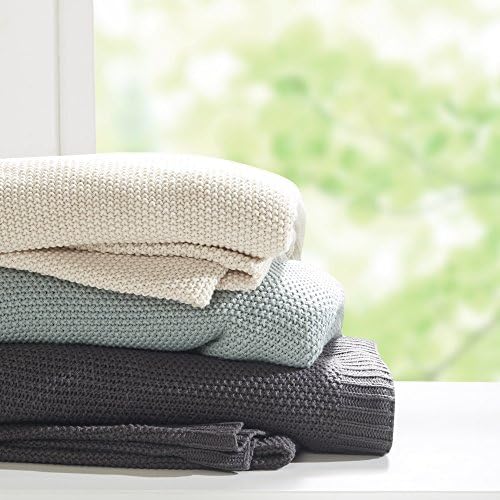 INK+IVY Bree Knit Throw Blanket for Bed, Sofa, and Couch, Lightweight, Breathable, Soft & Cozy Summer Blanket, King (108 in x 90 in), Aqua - Image 3