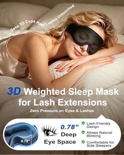 Weighted Eye Mask for Sleeping, 100% Blackout Sleep Mask for Women and Men - Image 4