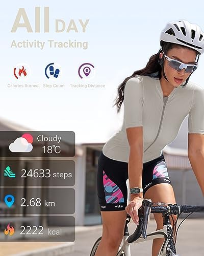 Amzhero Health Fitness Tracker with 24/7 Heart Rate, Blood Oxygen, Blood Pressure, Sleep Tracker, 5ATM Waterproof Activity Trackers with Step Tracker, Pedometer (S & L Bands Included) - Image 2