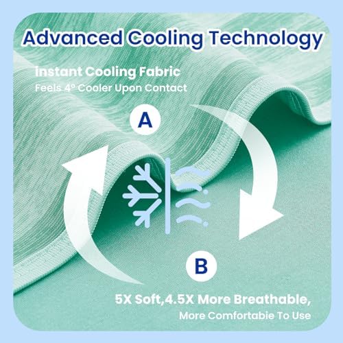 GOHERO Cooling Blanket Full Size, Arc-Chill Q-Max >0.5 Cool Fiber, Summer Cooling Throw Blanket for Hot Sleepers, Keeps Body Cool for Night Sweats, Soft Lightweight Sofa Couch Blankets for Kid Adults - Image 5