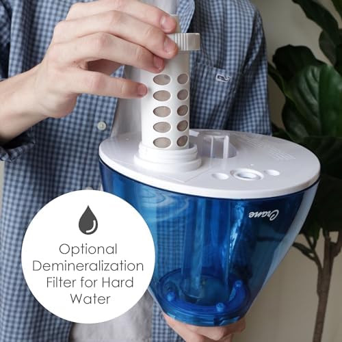 Crane Ultrasonic Cool Mist Humidifier for Bedroom, Baby Nursery, Kids Room, Plants, or Office, Large 1 Gallon Tank, Filter Optional, Blue and White - Image 5