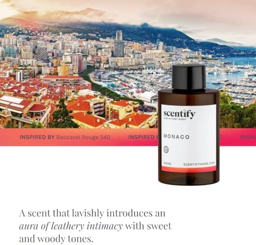 Scentify Monaco Aroma Oil Refill Scent for Oil Diffusers - Saffron, Jasmine, Amber, Cedar Scents - Luxurious Relaxing Aromatherapy Diffuser Fragrance 100ml, 3.38 oz - Image 4