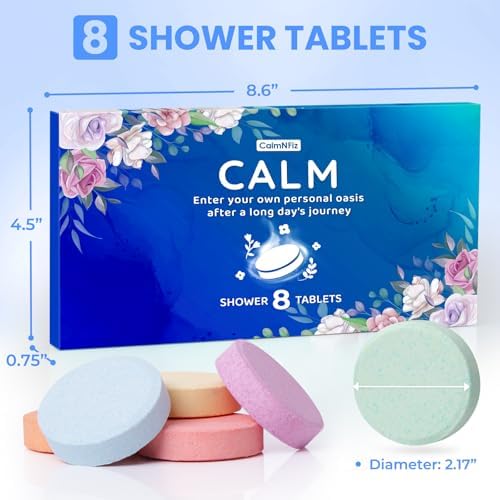 CalmNFiz Shower Steamers Aromatherapy Self Care Gifts 8 Pack Set, Blue - Image 2