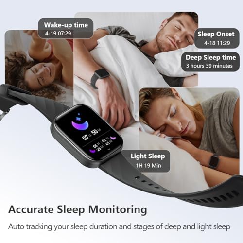 FITVII Health & Fitness Tracker (Answer/Make Calls), Smart Watch with 24/7 Heart Rate and Blood Pressure, Sleep Tracking, Blood Oxygen Monitor, 120+ Sport Modes Activity Tracker for Women Men - Image 4