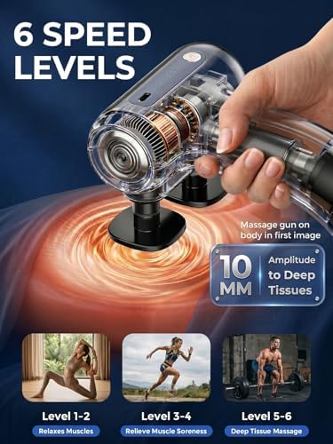 Dual Head Massage Gun for Back Pain Relief,Gift for Men Women Dad Mom - Image 5