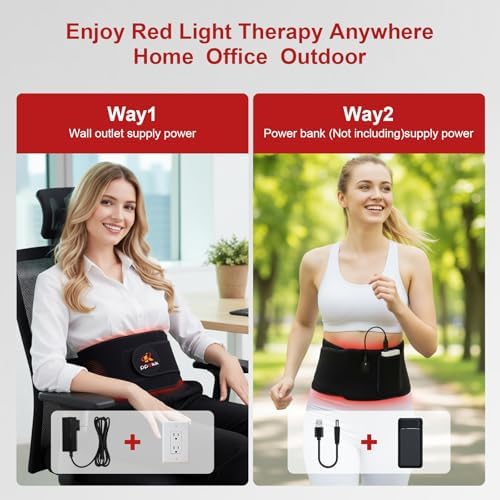 Red Light Therapy for Body,150 LEDs Infrared Light Therapy Wrap Belt for Waist,Upgraded 3 in 1 Led Beads,660nm Red Light &850nm Near Infrared Light Device for Back with Timer - Image 6
