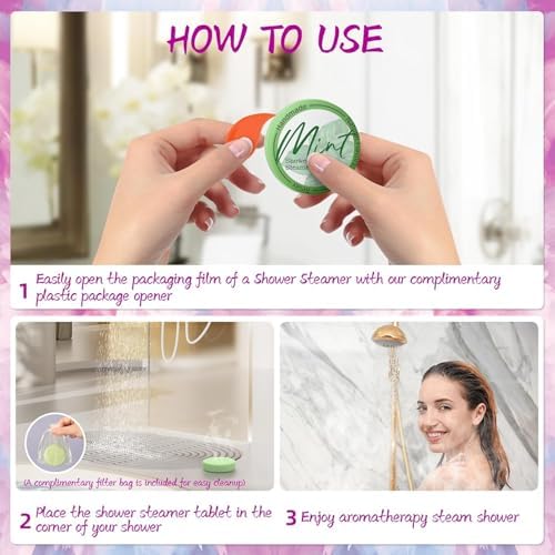 HFHO Shower Steamers Aromatherapy 8 Pack Natural Essential Oils Home Spa - Image 4