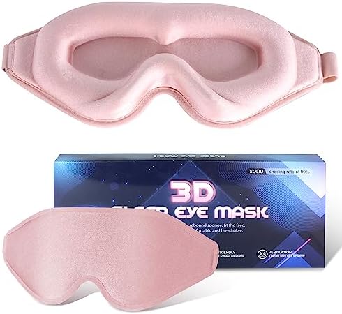 Sleep Mask for Lash Extensions, 3D Memory Foam (Pink, 1pcs) by QUWOLACE