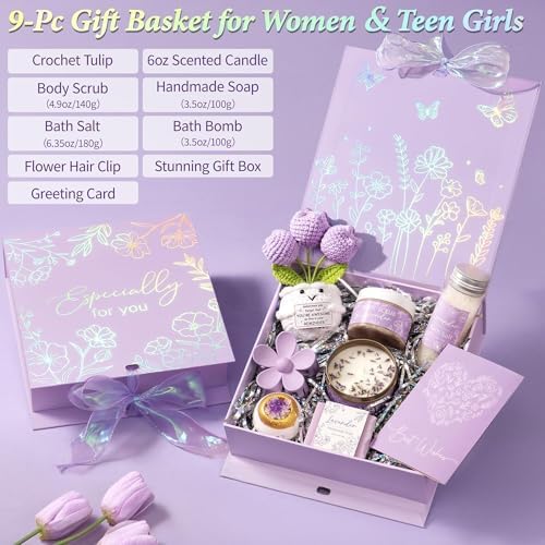 Spa Gifts Baskets for Women Bath Set Birthday Gifts for Women Self Care Kit - Image 2