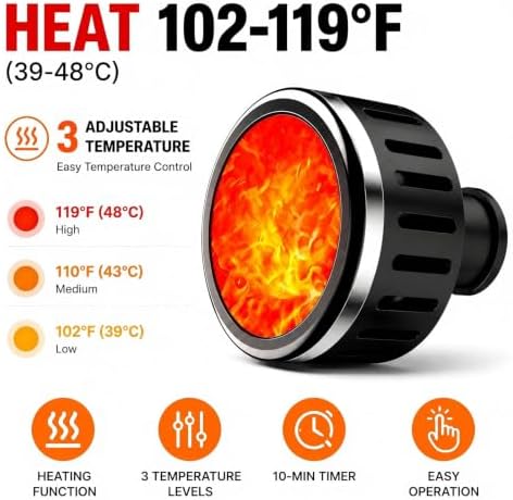 Massage Gun with Heat, Powerful Warming Massage, Home & Travel,Green - Image 3