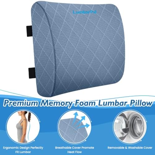 Lumbar Support Pillow for Office Chair, Back Support, Memory Foam - Image 3