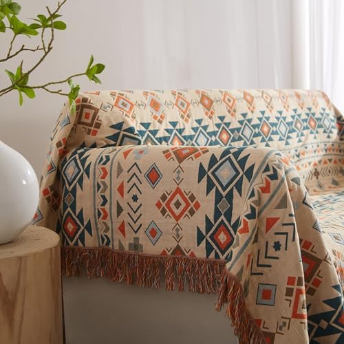 Boho Throw Blanket for Bed 60”x80”, 100% Cotton Blanket for Couch Sofa - Image 5