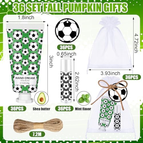 144 Pcs Soccer Lip Balm Hand Cream Party Favor Gifts - Image 2