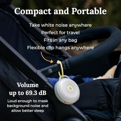 Yogasleep Hushh & Crush Resistant Travel Case, (2 Piece Set) Portable White Noise Sound Machine for Baby, 3 Soothing Natural Sounds, Noise Canceling for Sleep Aid, Office Privacy, & Meditation - Image 6