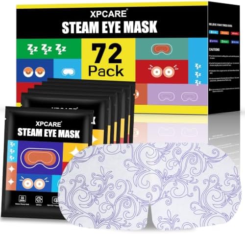 XPCARE 72 Pack Steam Eye Mask Disposable for Dry Eyes Cornea Care-Unscented by XPCARE