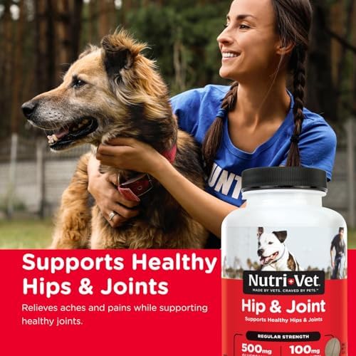 Nutri-Vet Hip & Joint Dog Supplement, 500mg Glucosamine, 120 Count - Image 2