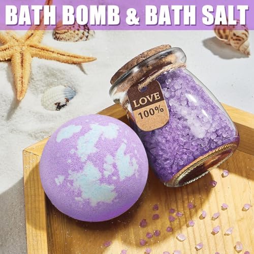 Birthday Gifts for Women Friendship, Lavender Relaxing Spa Gifts Basket for Women, Self Care Thank You Gift Bath Set Mothers Day Gifts for Mom Her Friends Wife Sister Coworker Nurse Teacher - Image 6