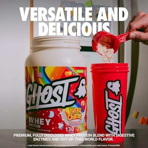GHOST Whey Protein Powder, Lucky Charms Cereal Milk - 2LB, 25G of Protein - Image 2