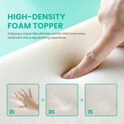 Lash Bed Foam Topper, Massage Table High-Density Foam Mattress Topper, Ergonomic Curved Lash Bed Cushion for Beauty Salon - Image 3