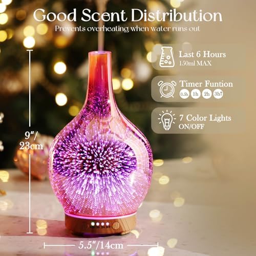 Porseme 150ml Handmade Essential Oil Diffuser 6H Runtime - Image 3