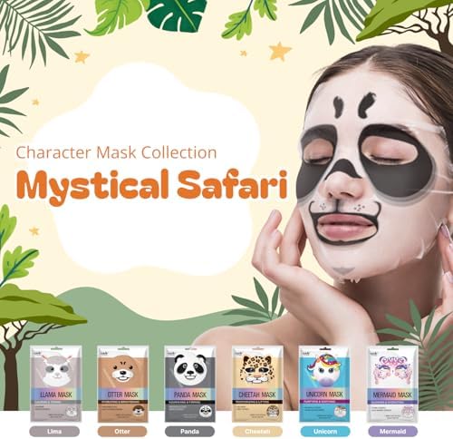 Epielle Character Face Mask Mystical Safari 12 Pack, Fun & Effective Korean Skin Care, Spa Party Favors, Birthday Gifts for Women, Self Care Gifts - Image 2
